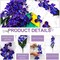 8 Pieces 27 Inches Artificial Purple Blue Orchid Faux Flowers Purple Orchids Silk Flowers for Wedding Dinning Home Restaurant Decoration Bridal Bouquet Corsage Boutonniere Wreath Decor